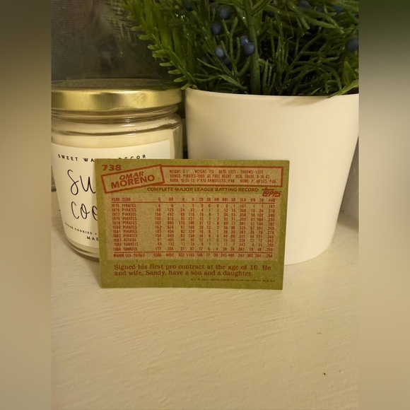 Topps Yankees Trading Card with Blue and White - Picture 2 of 2